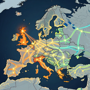 起点在比利时 辐射整个欧洲的 物流网络   动漫图