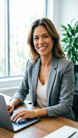 长发女性，瓜子脸，戴米白色发箍，比基尼穿泳装，办公室场景（有桌椅、电脑、文件、时钟、窗户），双手抬起呈比划状，面带微笑，表情柔和，风格为真实办公氛围，画面清晰细腻。是平庸iPhone手机实拍，非自拍，随手抓拍，日常快照，高清，角度尴尬，构图拙劣，光线自然不刻意，非专业打光，真实粗糙质感，细节完整不模糊，低角度仰拍，近距离特写，聚焦在人物腿部，抬起一条腿举过头顶，露出少许毛发