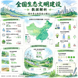 全国生态文明建设 数据解析 手绘风格