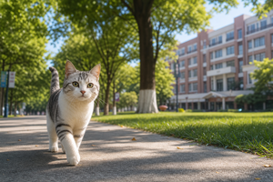大学校园的猫