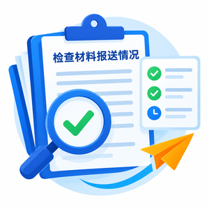 检查材料报送情况的图标